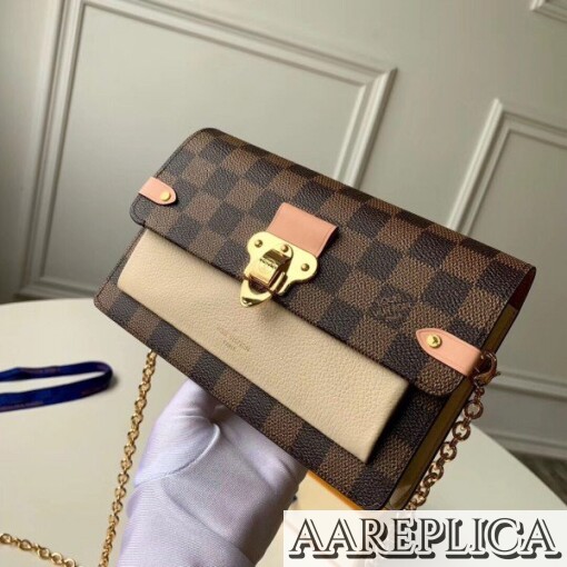 Replica Louis Vuitton Vavin Chain Wallet Damier Ebene N60237 BLV081 2