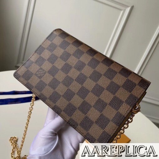 Replica Louis Vuitton Vavin Chain Wallet Damier Ebene N60237 BLV081 3