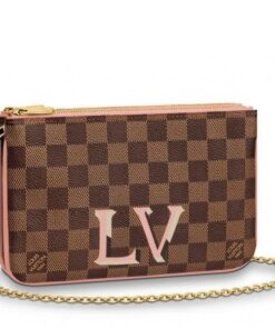 Replica Louis Vuitton Pochette Double Zip Damier Ebene N60254 BLV074