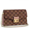 Replica Louis Vuitton Croisette Chain Wallet Damier Ebene N60288 BLV092 10