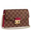 Replica Louis Vuitton Croisette Chain Wallet Damier Ebene N60287 BLV093 11