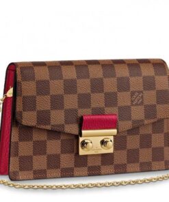 Replica Louis Vuitton Croisette Chain Wallet Damier Ebene N60288 BLV092