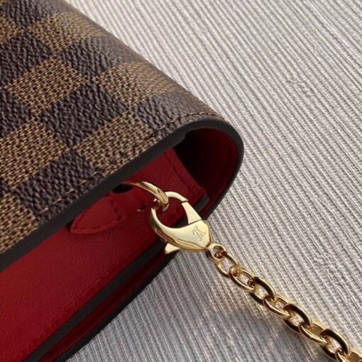 Replica Louis Vuitton Croisette Chain Wallet Damier Ebene N60288 BLV092 7