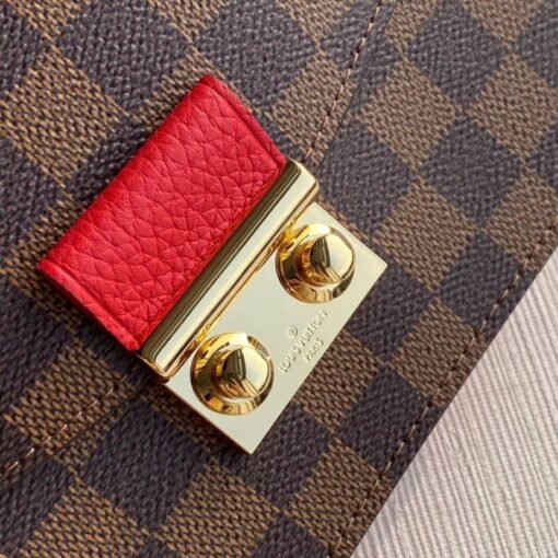 Replica Louis Vuitton Croisette Chain Wallet Damier Ebene N60288 BLV092 8