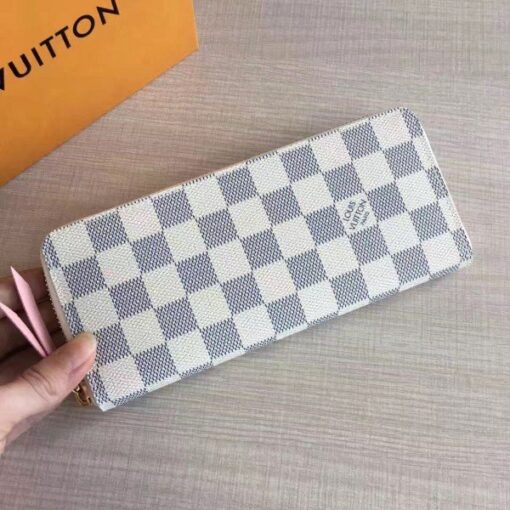 Replica Louis Vuitton Clemence Wallet Damier Azur N61264 BLV933 2