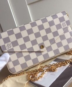 Replica Louis Vuitton Pochette Felicie Bag Damier Azur N63106 BLV051 2