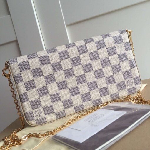 Replica Louis Vuitton Pochette Felicie Bag Damier Azur N63106 BLV051 5