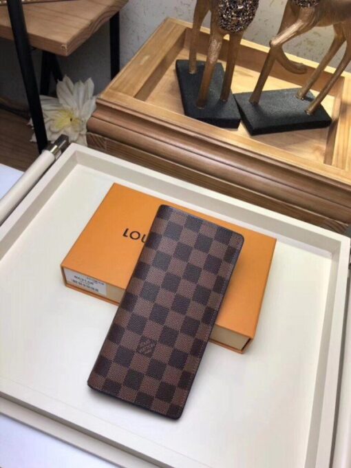 Replica Louis Vuitton Brazza Wallet Damier Ebene N63168 BLV1026 2