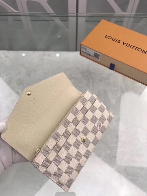 Replica Louis Vuitton Sarah Wallet Damier Azur N63208 BLV931 3