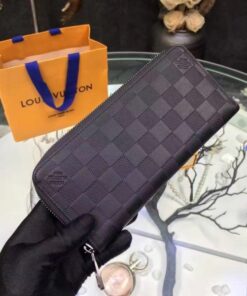 Replica Louis Vuitton Zippy Vertical Wallet Damier Infini N63548 BLV1044 2