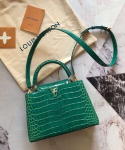 Replica Louis Vuitton Capucines Mini Crocodile Bag N92831 BLV805 2