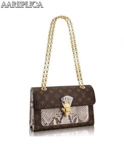 Replica Louis Vuitton Victoire Bag Python and Monogram Canvas N92961 BLV399