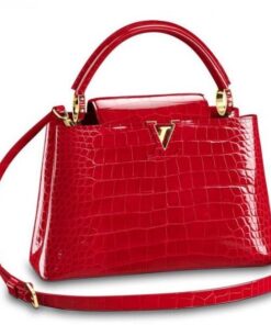 Replica Louis Vuitton Capucines PM Crocodile Bag N92965 BLV843