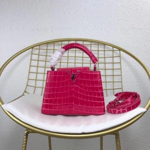 Replica Louis Vuitton Capucines Mini Crocodile Bag N93163 BLV807 2