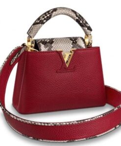 Replica Louis Vuitton Capucines Mini With Python Handle Flap N97074 BLV802