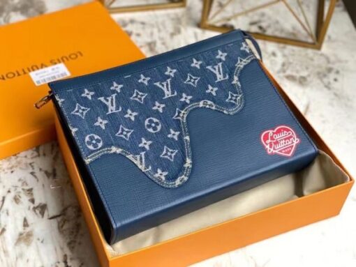 Replica Louis Vuitton Pochette Voyage MM Monogram Denim M45961 8