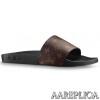 Replica Louis Vuitton Waterfront Mules In Black Iridescent Monogram 9