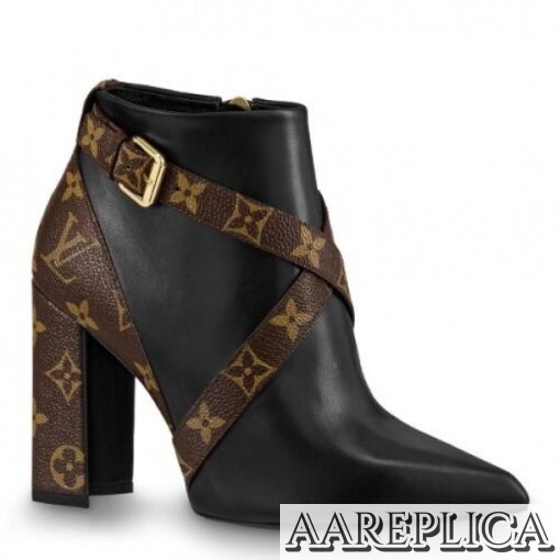 Replica Louis Vuitton Black Matchmake Ankle Boot