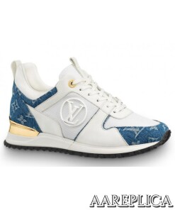 Replica Louis Vuitton Women’s Run Away Sneaker Monogram Denim