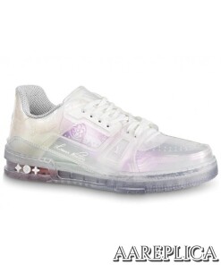 Replica Louis Vuitton LV Trainer Sneakers In Transparent Material