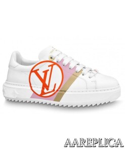 Replica Louis Vuitton White/Red Time Out Sneakers