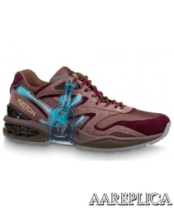 Replica Louis Vuitton Aubergine LV Trail Sneakers