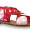 Replica Louis Vuitton LV Escale Palma Flat Thong Red 10