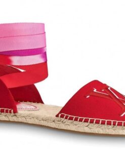 Replica Louis Vuitton LV Escale Starboard Flat Espadrille Red