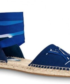 Replica Louis Vuitton LV Escale Starboard Flat Espadrille Blue