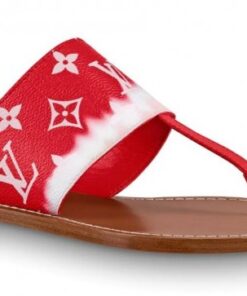 Replica Louis Vuitton LV Escale Palma Flat Thong Red