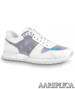 Replica Louis Vuitton Run Away Sneakers In Iridescent Monogram Textile