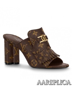 Replica Louis Vuitton Indiana Mules In Monogram Canvas