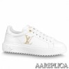 Replica Louis Vuitton Time Out Sneakers with Blue Signature Back 9