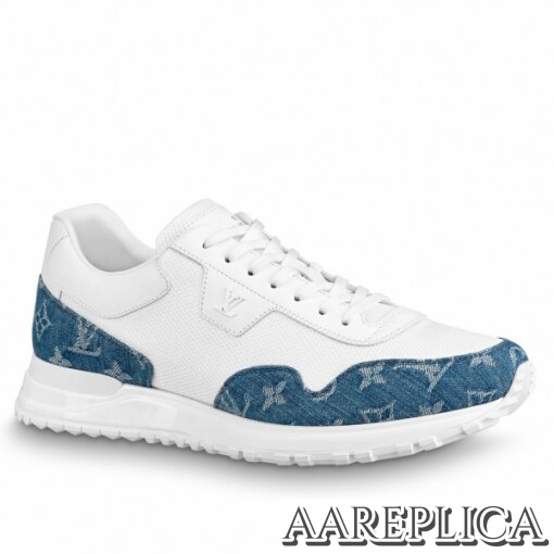 Replica Louis Vuitton Men’s Run Away Sneaker In Denim and Mesh