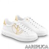 Replica Louis Vuitton White/Light Blue Time Out Sneakers 9