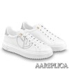 Replica Louis Vuitton White/Pink Time Out Sneakers 9