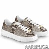 Replica Louis Vuitton Time Out Sneakers In Blue Printed Leather 9