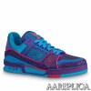 Replica Louis Vuitton LV Trainer Sneakers In Multicolour Leather 9