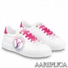 Replica Louis Vuitton Time Out Open Back Sneakers Fuchsia 9