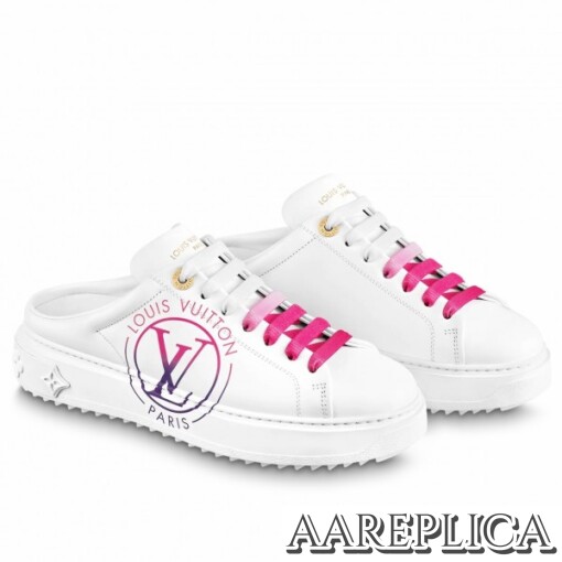 Replica Louis Vuitton Time Out Open Back Sneakers Fuchsia