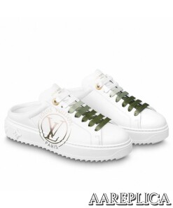 Replica Louis Vuitton Time Out Open Back Sneakers Green