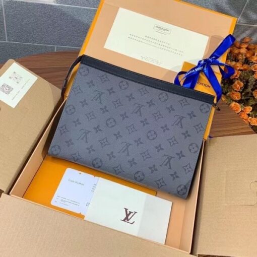 Replica Louis Vuitton Pochette Voyage MM Monogram Eclipse Reverse M69535 5