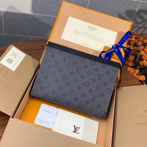 Replica Louis Vuitton Pochette Voyage MM Monogram Eclipse Reverse M69535 6