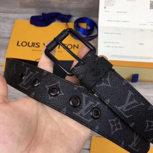 Replica Louis Vuitton Voyager 35mm Belt Monogram Eclipse M0043T 5