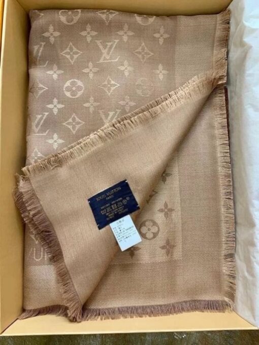 Replica Louis Vuitton Cappuccino Monogram Shawl M75872 5