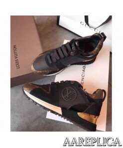 Replica Louis Vuitton Women Black Run Away Sneaker 2