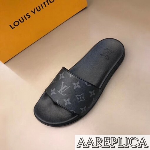 Replica Louis Vuitton Waterfront Mules In Monogram Eclipse 2