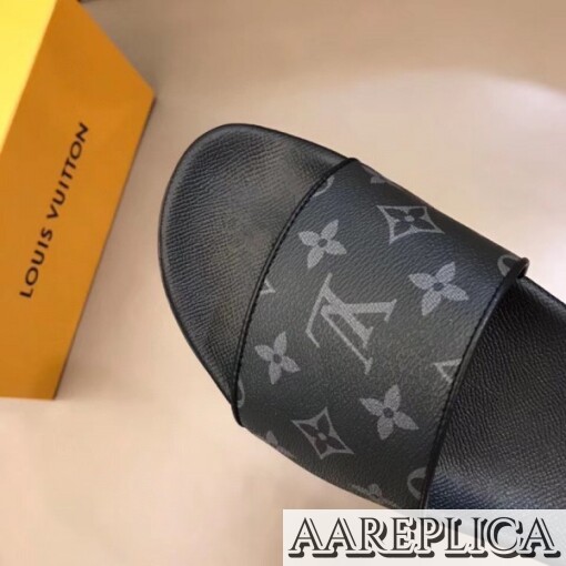 Replica Louis Vuitton Waterfront Mules In Monogram Eclipse 3