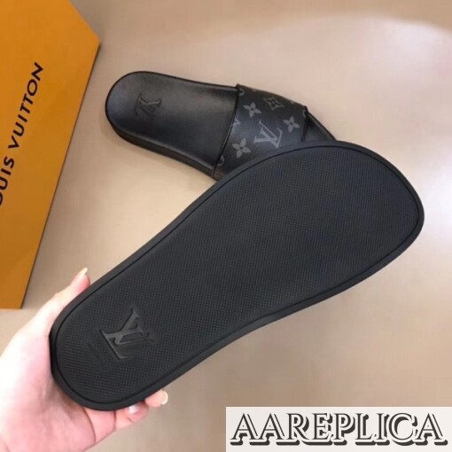 Replica Louis Vuitton Waterfront Mules In Monogram Eclipse 7