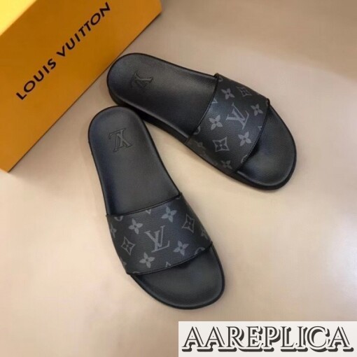 Replica Louis Vuitton Waterfront Mules In Monogram Eclipse 8